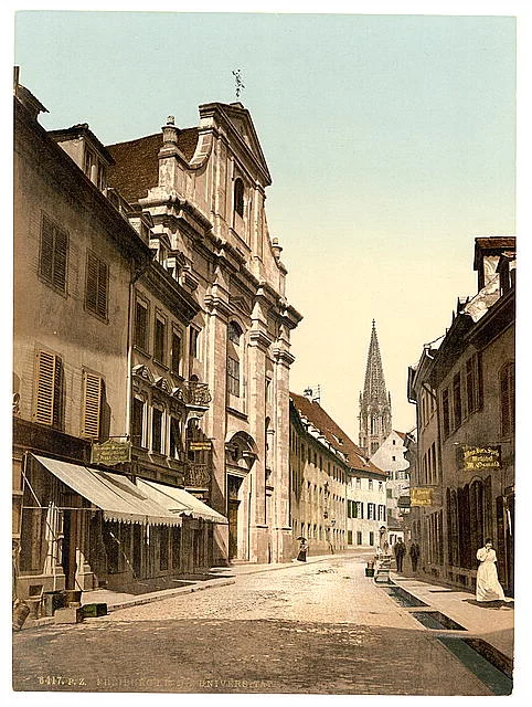 The University, Freiburg, Baden, Germany — Photochrom um 1890