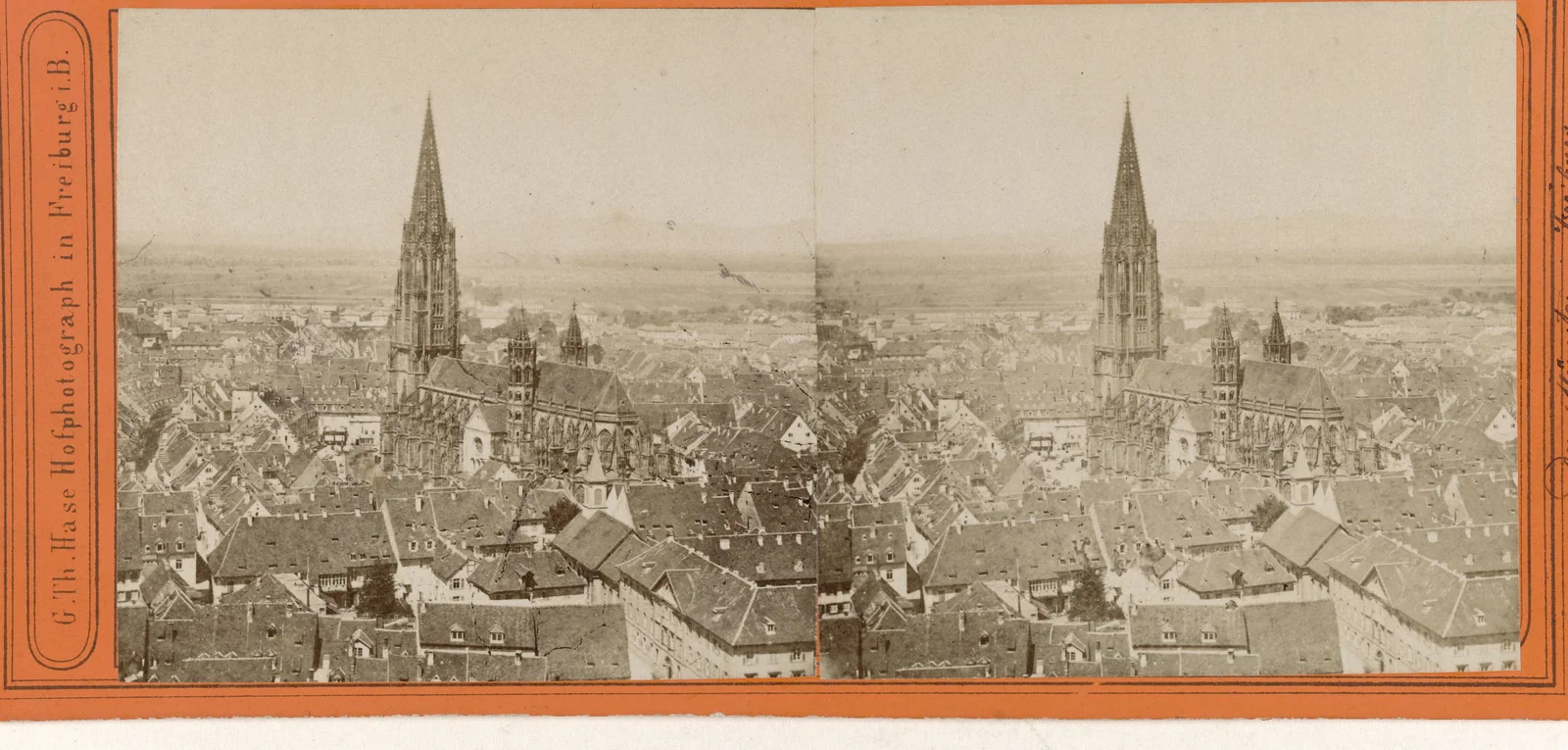 Freiburger Münster, Stereofoto des Rijksmuseum, zwischen 1860 und 1890