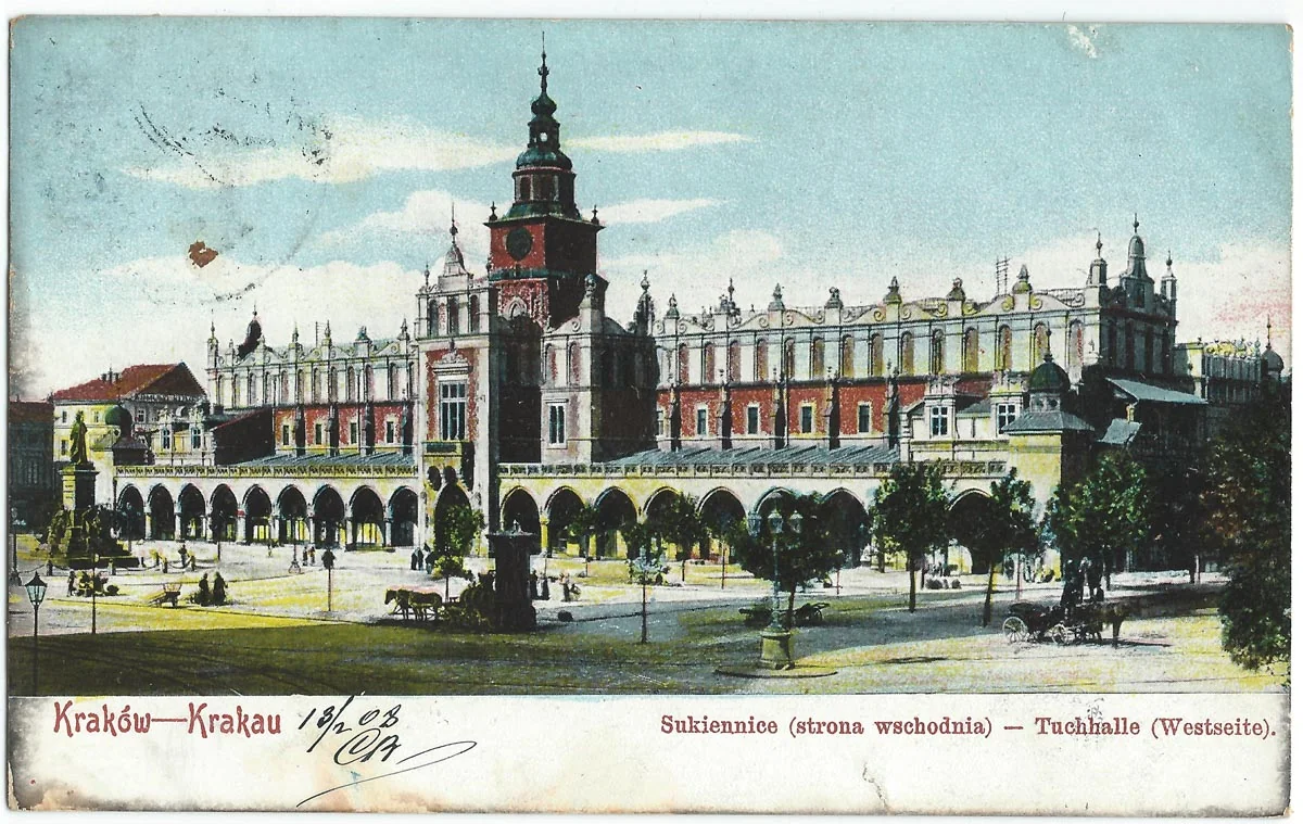 Sukiennice (Tuchhallen) mit Hauptmarkt, 1907